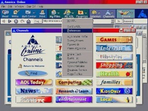 Home screen once you signed on to AOL. 
